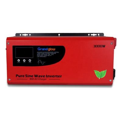 China Home Solar Power System 3KW 24V 48VDC HIGH QUALITY PURE SINE WAVE SINGLE PHASE TO 120V 220VAC OFF GRID SOLAR CONVERTER WITH AC CHARGER for sale