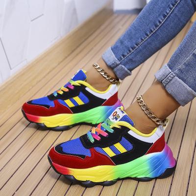 China CUSHIONING women's sports shoes belt buckle single women's casual shoes new bottom autumn and winter big chunky bun heel for sale