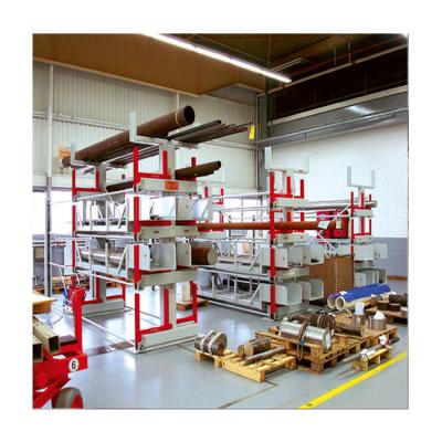 China Corrosion Protection Warehouse Storage Metal Pipe Cantilever Roll Out Rack for sale