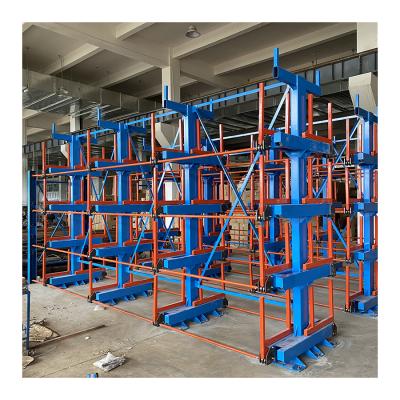 China Corrosion Protection Steel Construction Manual Operation Pipe Storage Cantilever Roll Out Rack for sale