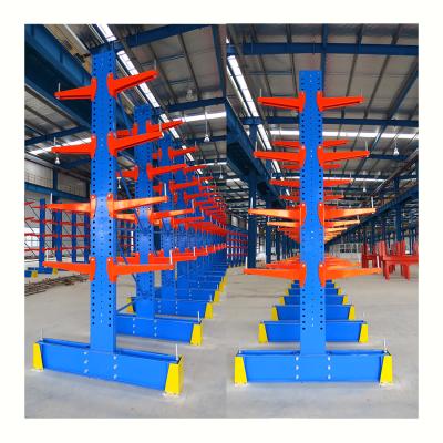 China Corrosion Protection Medium Duty Cantilever Pipe Warehouse Storage Rack Q235B Steel Customized Size for sale