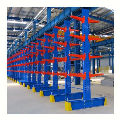 China Corrosion Protection Tubes And Bars Storage Heavy Duty Cantilever Draw Steel Rack for sale