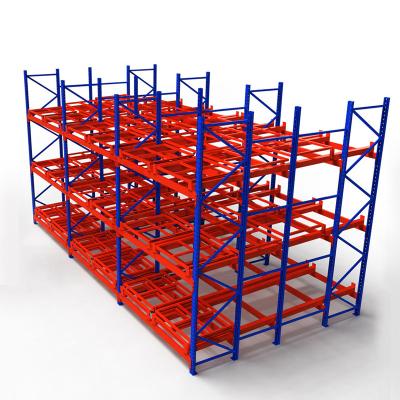 China Corrosion Protection Industrial Warehouse Push Pallet Racking System for sale