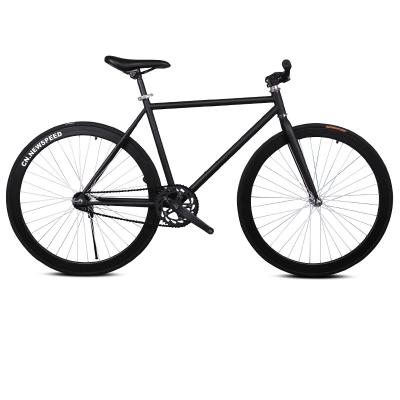 China Single Steel Fixie Hi-Ten 700c Steel Black Single Speed ​​Bicycle Fixed Speed ​​Bike for sale