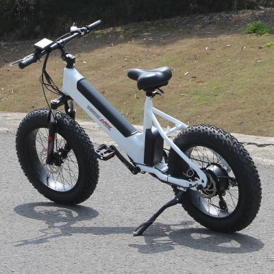 China New Style Snow Fat Bike 500w Full Suspension 20*4.0 Steel Fat Fat Tire 48V 12Ah Electric Electric Bicycle for sale