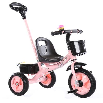 China LED Headlights Kids Tricycle Kids Tricycle/Wholesale Kids Baby Tricycle With Push Handle for sale