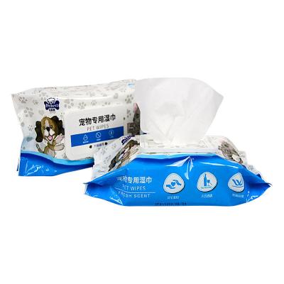 China Sustainable Organic Clean Pet Grooming Cloth Dog Cat Ear Paw Ear Paw Cleaning Cloths for sale