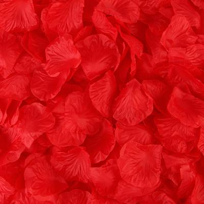 China Fashional Artificial Flowers Wholesale Wedding Fake Fabric Red Rose Flower Petal Decorative Artificial Rose Flower Petals For Wedding Silk Satin for sale