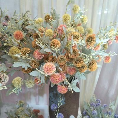 China Beautiful Colorful Decorate Artificial Flowers Green Real Touch Dandelion Plastic Plants Flowers Home Decoration for sale