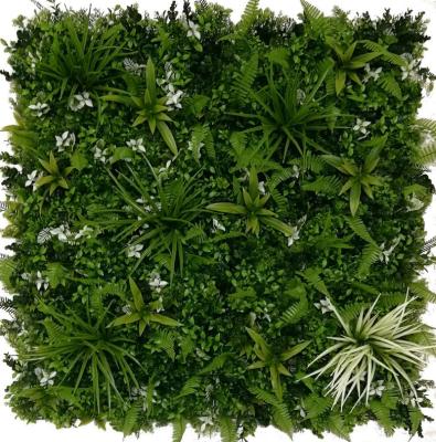 China Nature Boxwood Panels Decoration Faux Green Fence Hedge Backdrop Artificial Plant Grass Wall For Wedding Party for sale