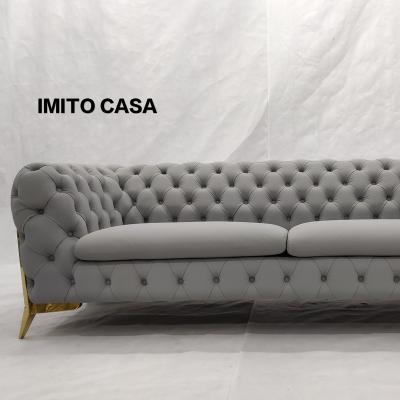 China Sofa Bespoke Italian Sectional Luxury Household Fabric Blue Fabric 4 Person Sofa for sale