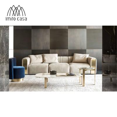 China Italy IMITO Combination Fabric Sofa Set Luxury Room Extended Modern Sectional Sofa Set Home Furniture Recliner Sofa Set High Quality Living for sale