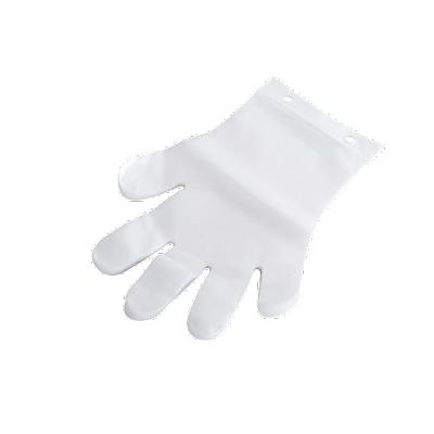 China Cleaning high end quality custom design used in food processing polyester pe disposable hand plastic gloves for sale