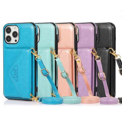 China Dropshpping Luxury Anti-fall Cross - Body Phone Case Back Cover For Iphone 7 plus 11 12 13 pro max for sale