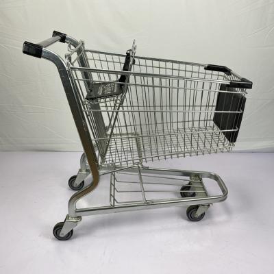 China Klantgerichte de Supermarkt van Logo Steel Shopping Cart 125L het Winkelen Karretjekar Te koop