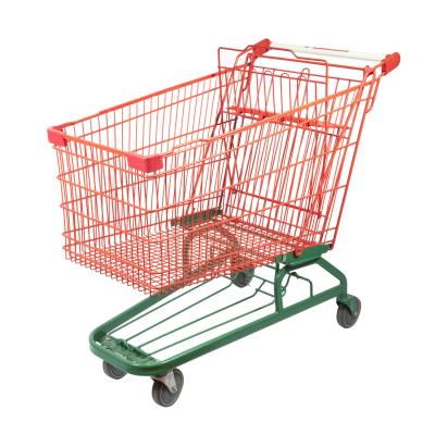 China De Ladingscapaciteit van staalmesh supermarket grocery cart 150kgs Te koop