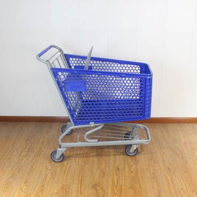 China 165L Hot Selling Durable America Style China Plastic Shopping Carts for sale