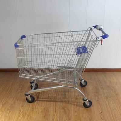 China 240L Convenience Store Galvanized European Market Supermarket Shopping Trolley for sale