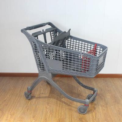 China 130L China All Plastic Push Trolley Plastic Shopping Carts for sale