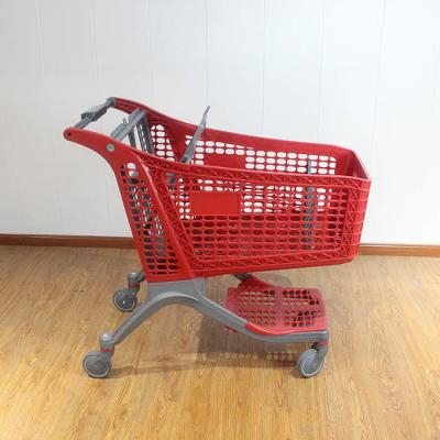 China 175L Large Capacity New Pure Supermarket trolley Plastic Shopping Carts for sale