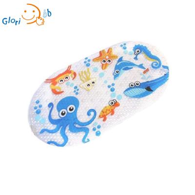 China Sustainable Animal Bathroom Cartoon Water Sucker Ocean Anti-Slip Bath Mat Children Shower Bathtub Mat for sale