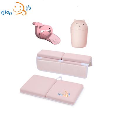 China Sustainable Baby Bathing Set Bath Rinser Tub Spout Cover Swim Kneeler Pad Elbow Rest Pad for sale