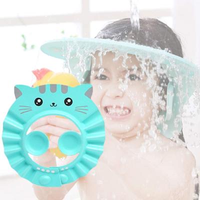 China Baby Shower Hat Stocked Bathing Cap - 3 Pcs Sun Visor Soft Adjustable Hat Shampoo Safe Shower Bathing Protective Shower Cap for sale