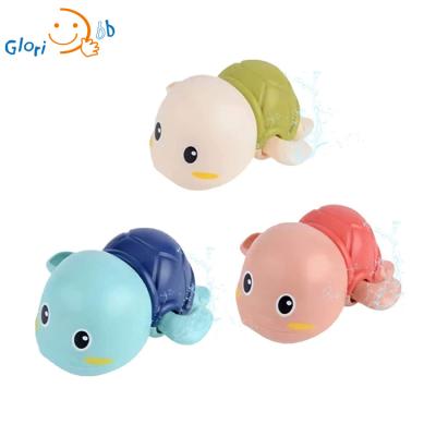 China Baby Eco-Friendly Material Bath Toys Wind Up Turtle Swimming Toys For Toddlers Floating Water Bathtub Shower Toys for sale