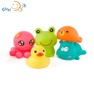 China 6 PCS Toddler Bath Toys Eco-friendly Material Sea Animals Squirter Toys for sale