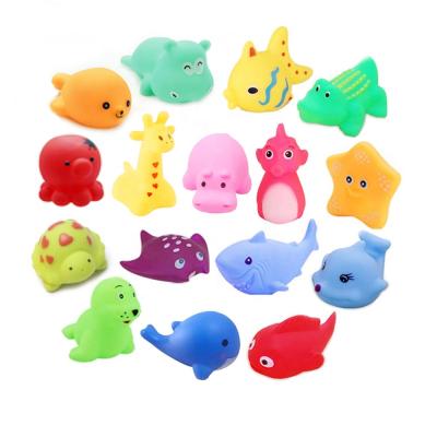 China Toy Animal Squirter Bath Toy Toddlers Kids Party Favors Squirter Toy Colorful Assorted Rubber Floating Toy Baby Wash Shower Squeaky Bath Toy for sale