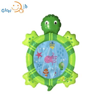 China Animal Shape Tummy Time Baby Turtle Inflatable Water Play Mat Non-Toxic for sale