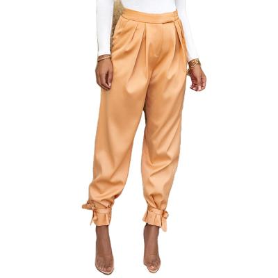 China Sale factory wholesale price polyester fiber breathable warm high waist long pants loose type for sale