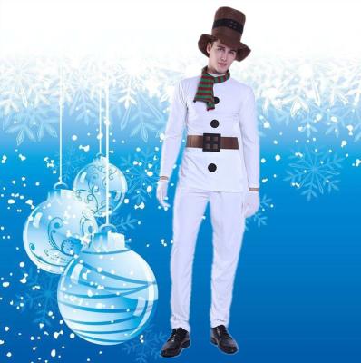 China High Quality Snowman Men's Vintage Halloween Penguin Stage Performance Dance White Costume Christmas Dress Adult for sale