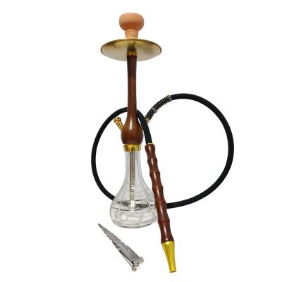 China Wholesale Premium Woody Hookah Smoking Hookah Narguile Stem Design Shisha Hookah Shisha Set Logo Free Accepted With Suitcase for sale