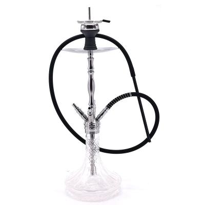 China Smooking Hookah Top Quality Stainless Steel Premium Hookah Set 2 Hose Arabian Hookah Set Shisha for sale