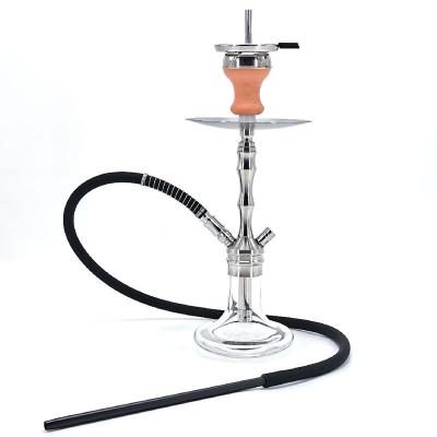 China Smooking Hookah Factory Hot Selling Good Quality Stainless Steel Shisha Hookah Set Middle Size Arabian Glass Hookah for sale