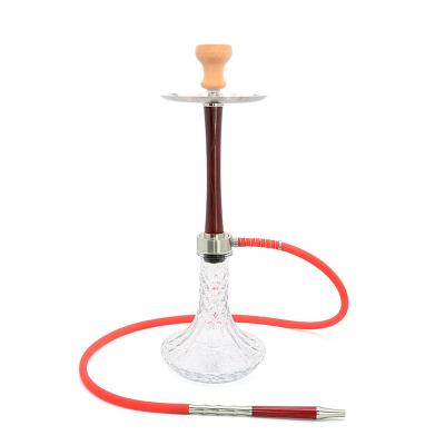 China Smoking Top Hookah Narguile Hooka Shisha Hose Chicha Wooden Stem German Shisha Stainless Steel Hookah for sale