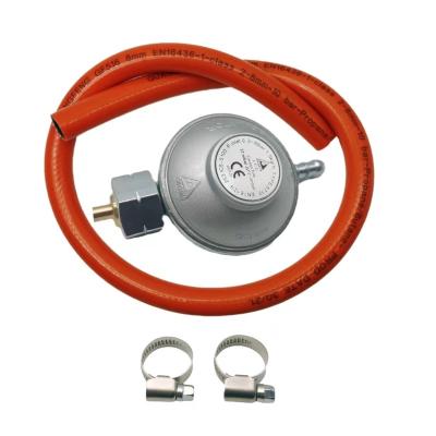 China Low Pressure Zinc Alloy European Household Hardware Hot Selling Lpg Domestic Gas Regulator With PVC Hose for sale