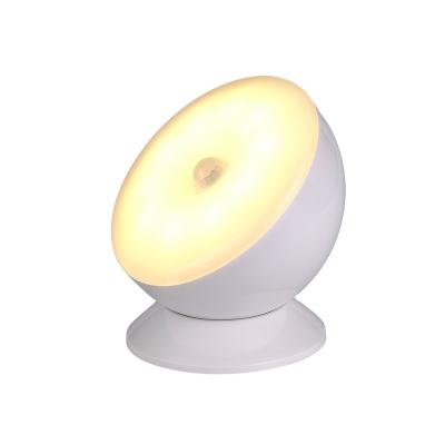 China Modern Rotating 360 Degree Sensor Night Light Sensing Distance 3-4m White And Pink For Indoor for sale