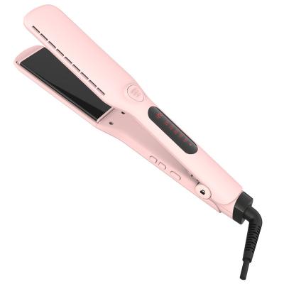 China Adjustable Heat Settings Wholesale 250 degree Celsius hair straightener PTC plasma does not damage hair enlarged widening electric hair straightener for sale