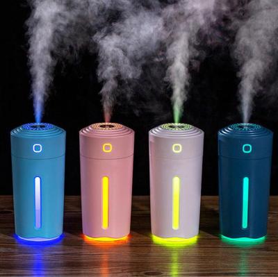 China Color Changing LED Light Hot Selling Humidifier 280ml Mini Portable Air Humidifier USB Aroma 800mah Lithium Battery LED Light Wireless Air Purifier for sale