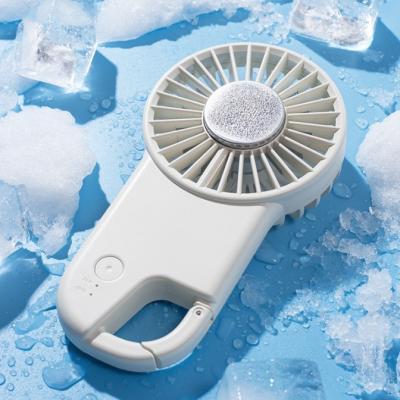 China Apply ice Wholesale Small Fan Portable USB Charging Mini Handy Fan with Carabiner Clip Outdoor Handheld Fan for sale