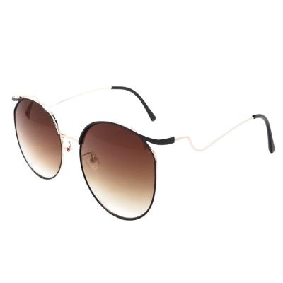 China Metal Fashion Sunglasses 2021 New Trendy In Stock Outdoor Sunshade Ditaeds Designer Women Oversized Sun Glasses Round Metal Sun Glasses for sale