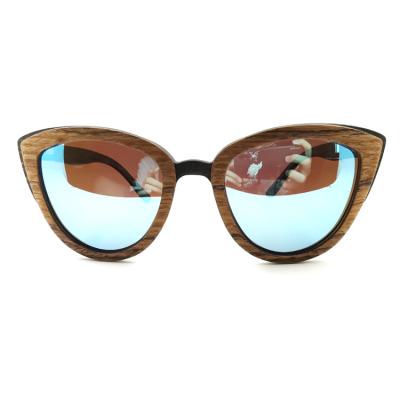 China Handmade Fashion Sunglasses All Teak Black Oak Veneer Wooden Sunglasses Eye Glass for sale