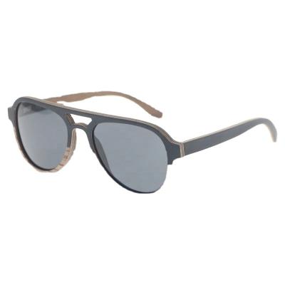 China Summer Gray Polarized Double Colors Wood Sunglasses Lentes De Sol 2020 newest fashion sunglasses for sale