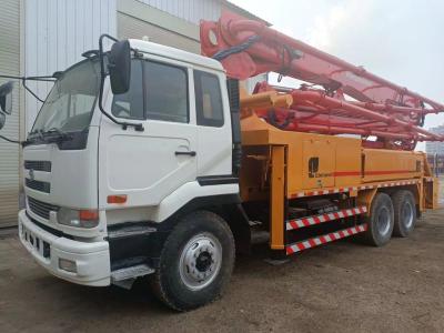 China 36m Second Hand Concrete Line Pump Truck Putzmeister 3 Axle UD Cement Pump Truck for sale