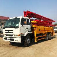 China 4 Boom 140m3/H benutzte Betonpumpe-LKW für Beton, das Putzmeister setzt zu verkaufen