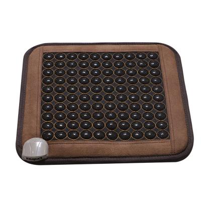 China Temporary Relief for Joint Pain Private Label Tourmaline Germanium Heat Chair Mat Natural Stone Cushion Mini for sale