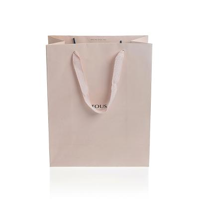 China Recyclable Luxury Shopping Paper Bag Personalized Customized Pink Paper Bag for sale