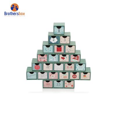 China China Recyclable Wholesale Christmas Advent Calendar Packaging Box for sale